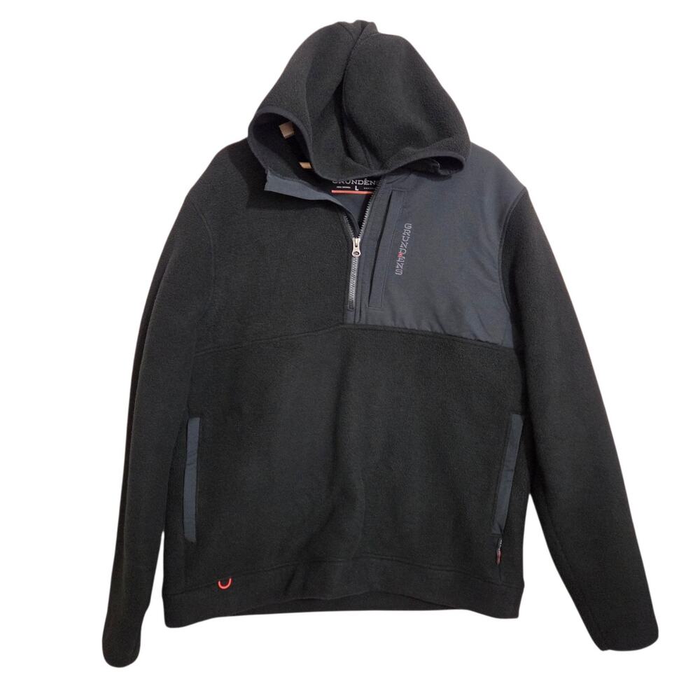 Grundens Bearing Sea Hoodie Water Repellent Warm Fishing Fleece Pockets LARGE